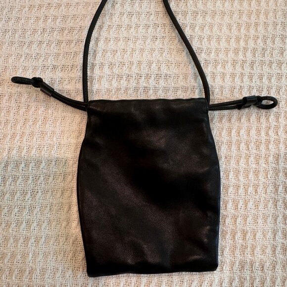 🆕 Cos CAVATELLI DRAWSTRING POUCH - LEATHER - Picture 4 of 5